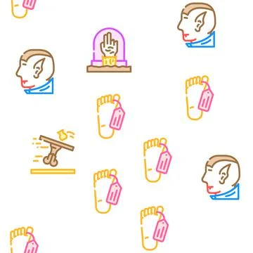 Fear Phobia Problem Vector Seamless Pattern イラスト素材