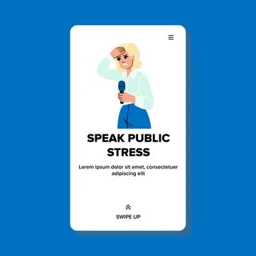 Fear speak public stress vector Stock Illustration