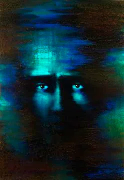 Fearful eyes Stock Illustration