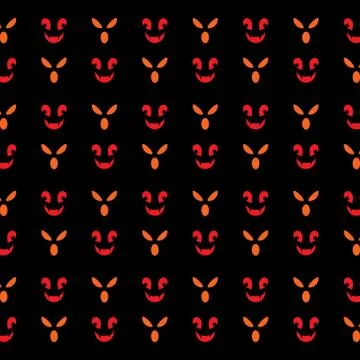 Fearful face created halloween pattern background Stock Illustration