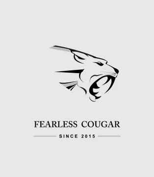 Fearless Cougar Stock Illustration
