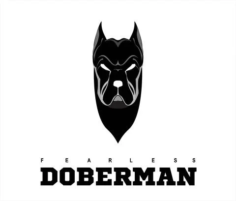 Fearless doberman Stock Illustration