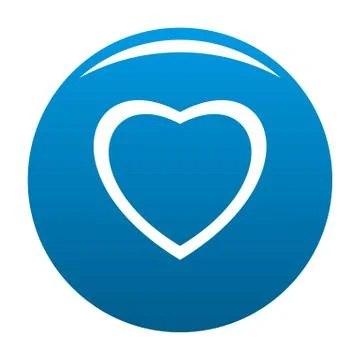Fearless heart icon vector blue Stock Illustration