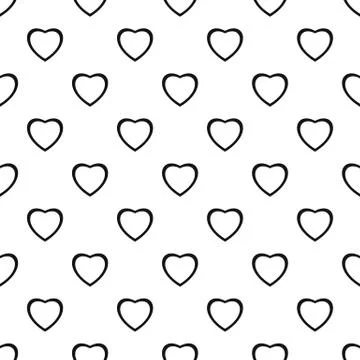 Fearless heart pattern seamless vector Stock Illustration