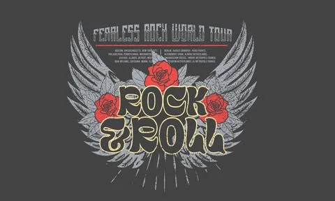 Fearless rock tour artwork. Stock Illustration