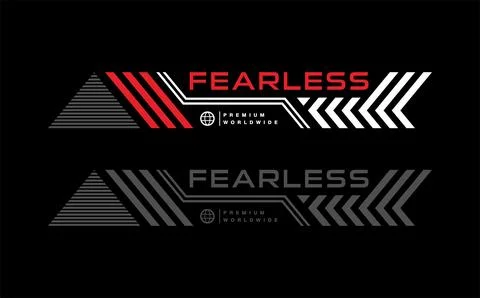 Fearless vector typography for t-shirt. perfect for simple style Stock Illustration