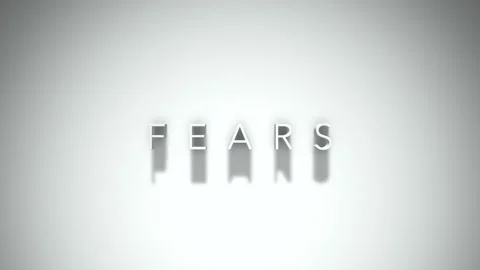 Fears 3D title animation with shadows on a white background 스톡 동영상 297388846