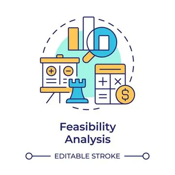 Feasibility analysis multi color concept icon イラスト素材