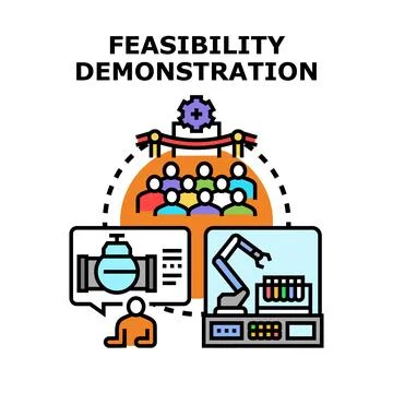 Feasibility demonstration of new engineering and scientific projects Stock Illustration