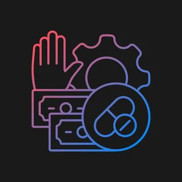 Feasibility studies gradient vector icon for dark theme 스톡 일러스트