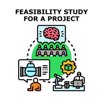 Feasibility study examining project potential and development Ilustración de archivo