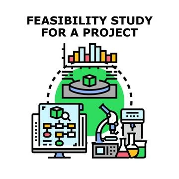 Feasibility study for project planning and development Stock Illustration