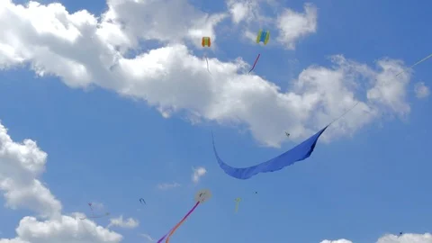 Feast for Children With Kites Stock Footage 127383897