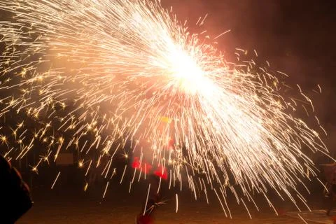 Feast of fire and devils, typical of Catalonia, Spain Stock Photos