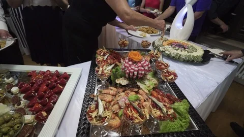 Feast for the groom Stock Footage 105024505