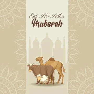 The Feast of Islamic Sacrifice Stock Illustration