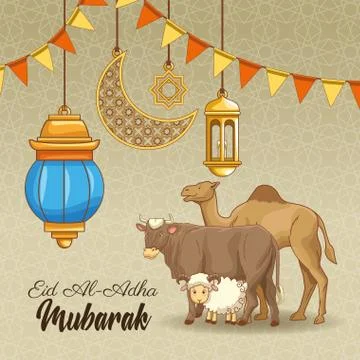 The Feast of Islamic Sacrifice Stock Illustration