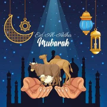 The Feast of Islamic Sacrifice Stock Illustration