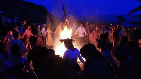 Feast of Ivan Kupala Stock Footage 77546010
