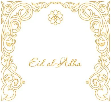 Feast of the Sacrifice greeting vector background. Muslim design Stock Illustration