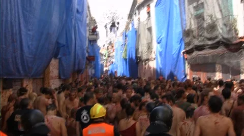 Feast of the tomatina at Spain Stock Footage 52967036