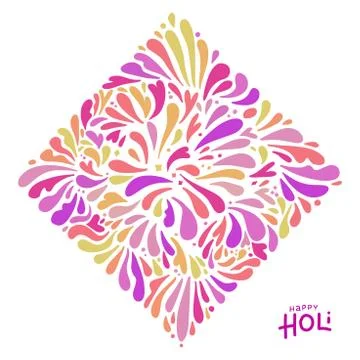 Feast vector Art graphics for Holi Celebration decorate. colorful splashes. E Stock Illustration