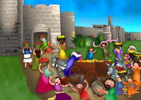 Feast of Weeks Stock-Illustration