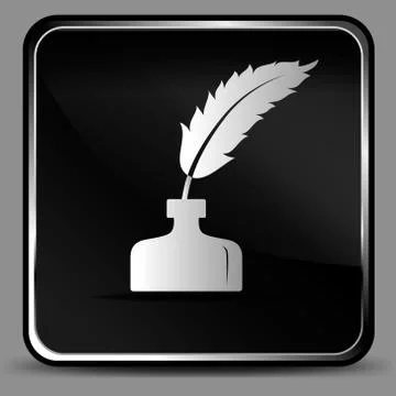 Feather and ink bottle Stock-Illustration