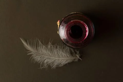 Feather and ink Stock Photos
