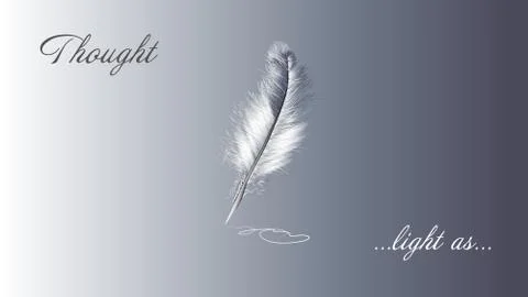 Feather and slogan Stock Illustration