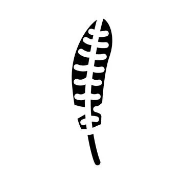 Feather bird glyph icon vector illustration 스톡 일러스트