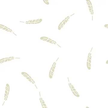 Feather bird glyph seamless pattern Illustrazione stock