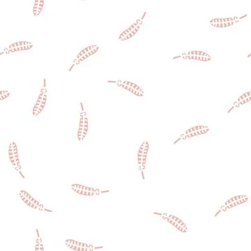 Feather bird glyph vector seamless pattern Stock Illustration