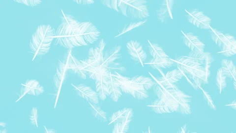Feather Burst on Pastel Stock Footage 269277147