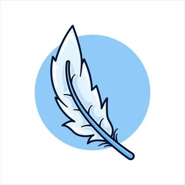 Feather - cartoon vector illustration Stock Illustration