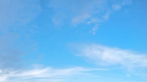 Feather Clouds Against Blue Sky Timelapse 스톡 동영상 77285729
