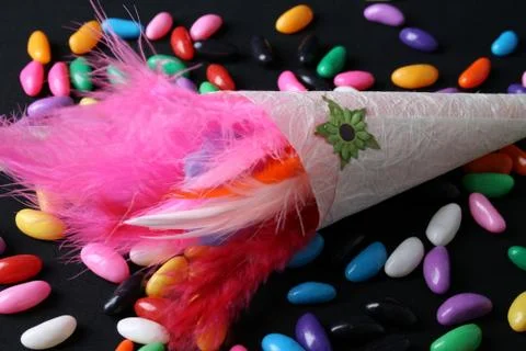 Feather Confetti Stock Photos