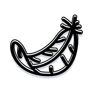 Feather doodle icon illustrating lightness and creativity イラスト素材