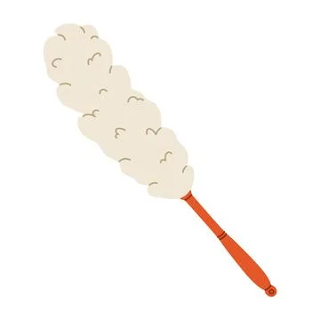 Feather duster isolated on white background Illustration