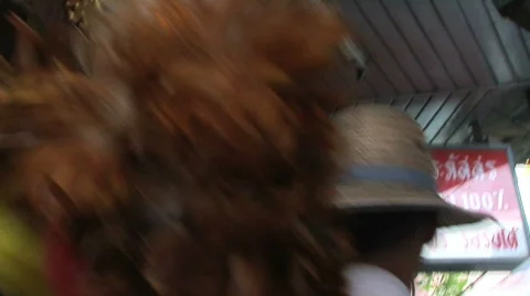 Feather duster man Stock Footage 296262