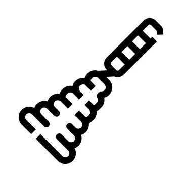 Feather duster tool outline icon for cleaning Stock Illustration