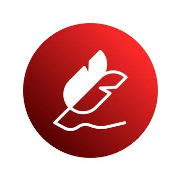 Feather elegance red circle background creates a visually appealing design .. Stock Illustration
