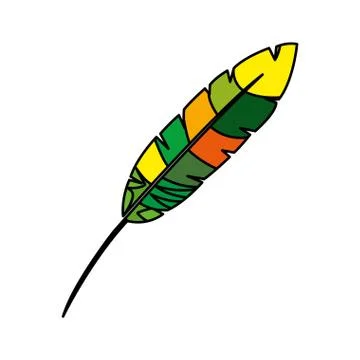 Feather exotic colors icon 库存插图
