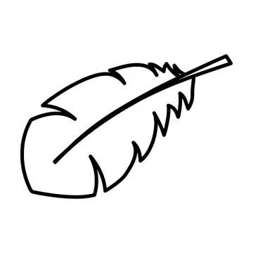 Feather exotic isolated icon 库存插图