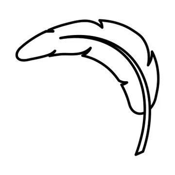 Feather exotic isolated icon 库存插图