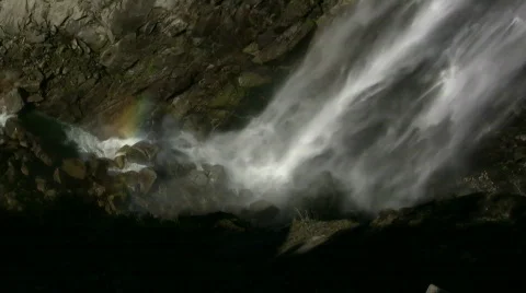 Feather Falls wide shot with angle Stock Footage 330732