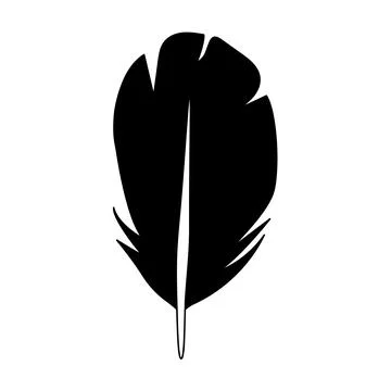 Feather flat icon. Pictogram for web. Line stroke. Isolated on white backgrou Stock Illustration