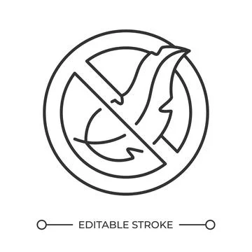 Feather free ethical materials line icon Stock Illustration
