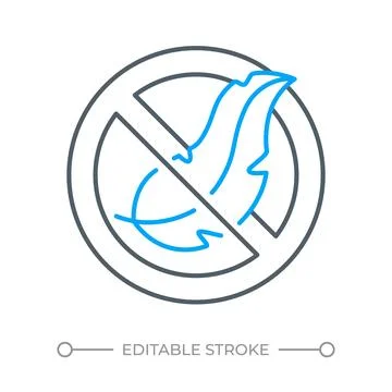 Feather free ethical materials two color line icon Stock Illustration