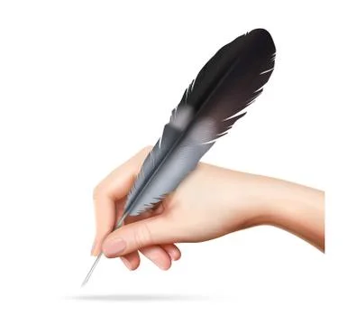 Feather In Hand Stock Illustration